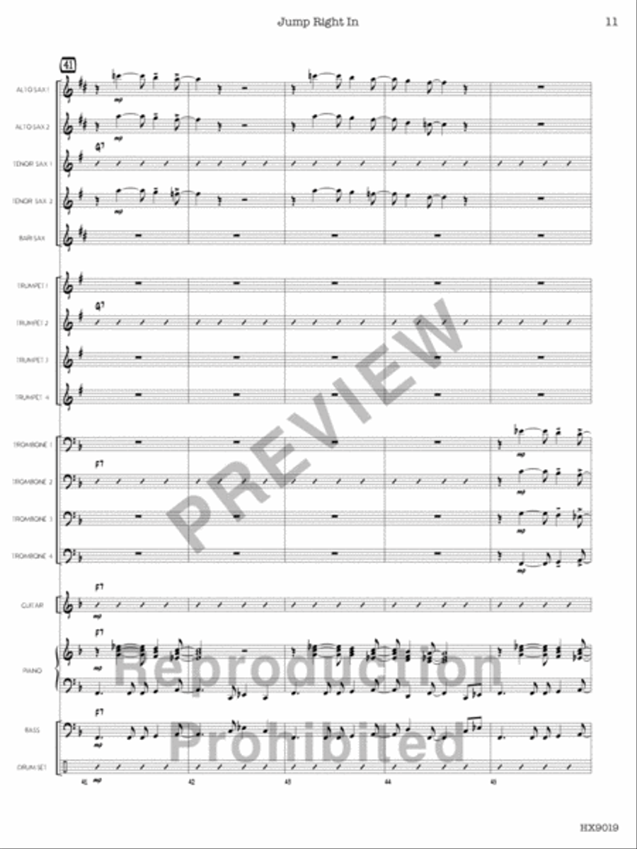 Jump Right In Jump Right In Jazz Ensemble scores gallery preview page 12