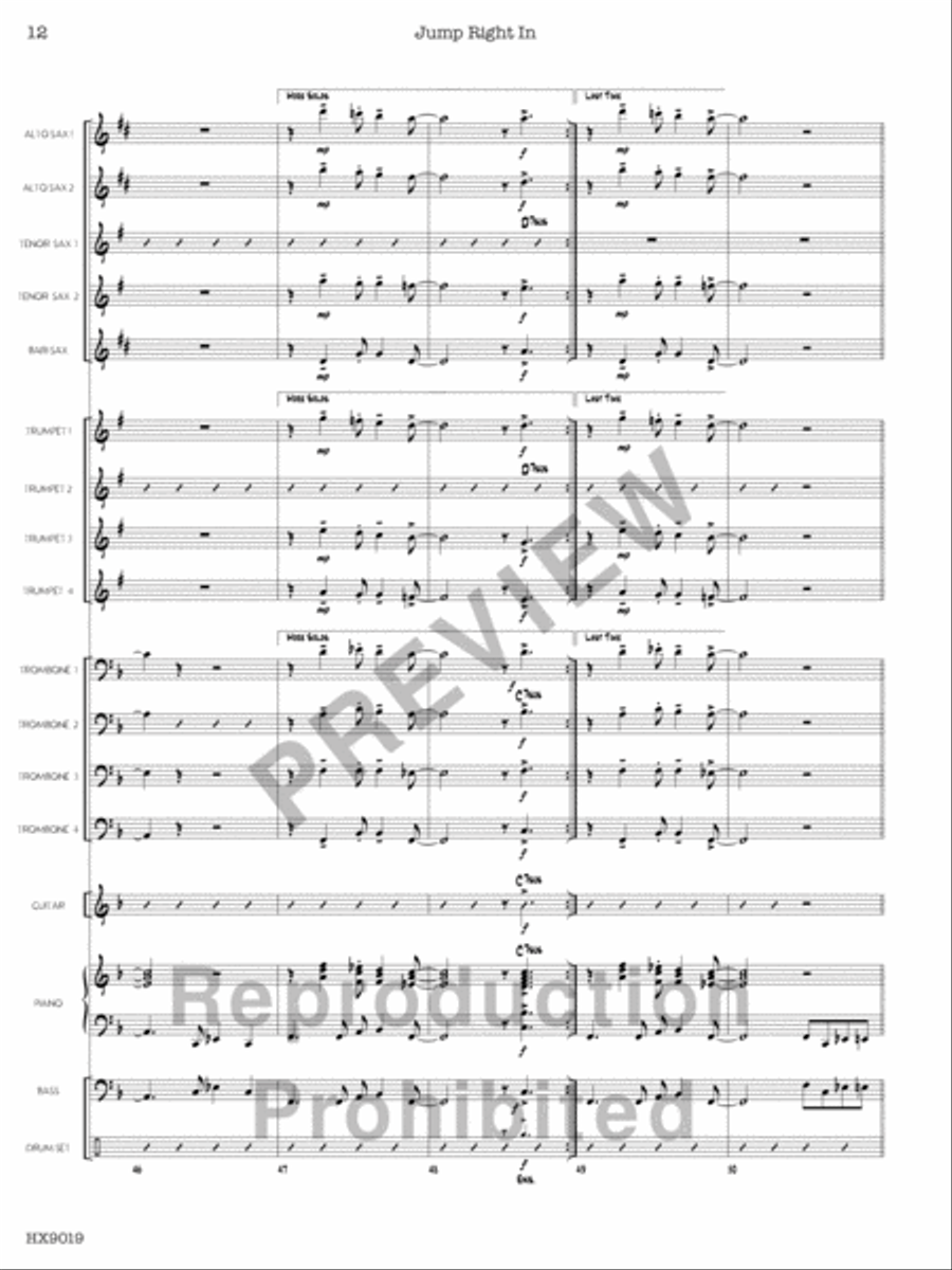 Jump Right In Jump Right In Jazz Ensemble scores gallery preview page 13
