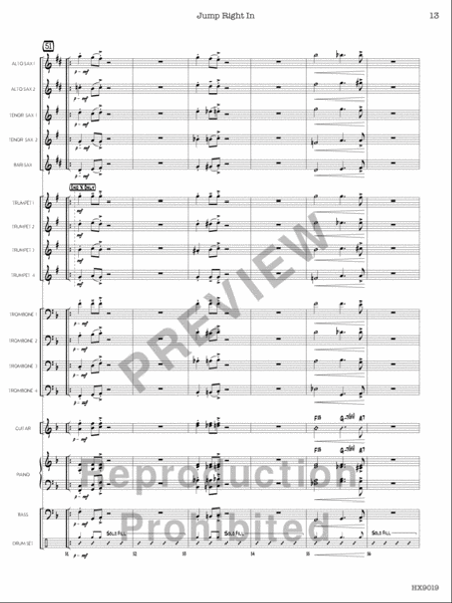 Jump Right In Jump Right In Jazz Ensemble scores gallery preview page 14
