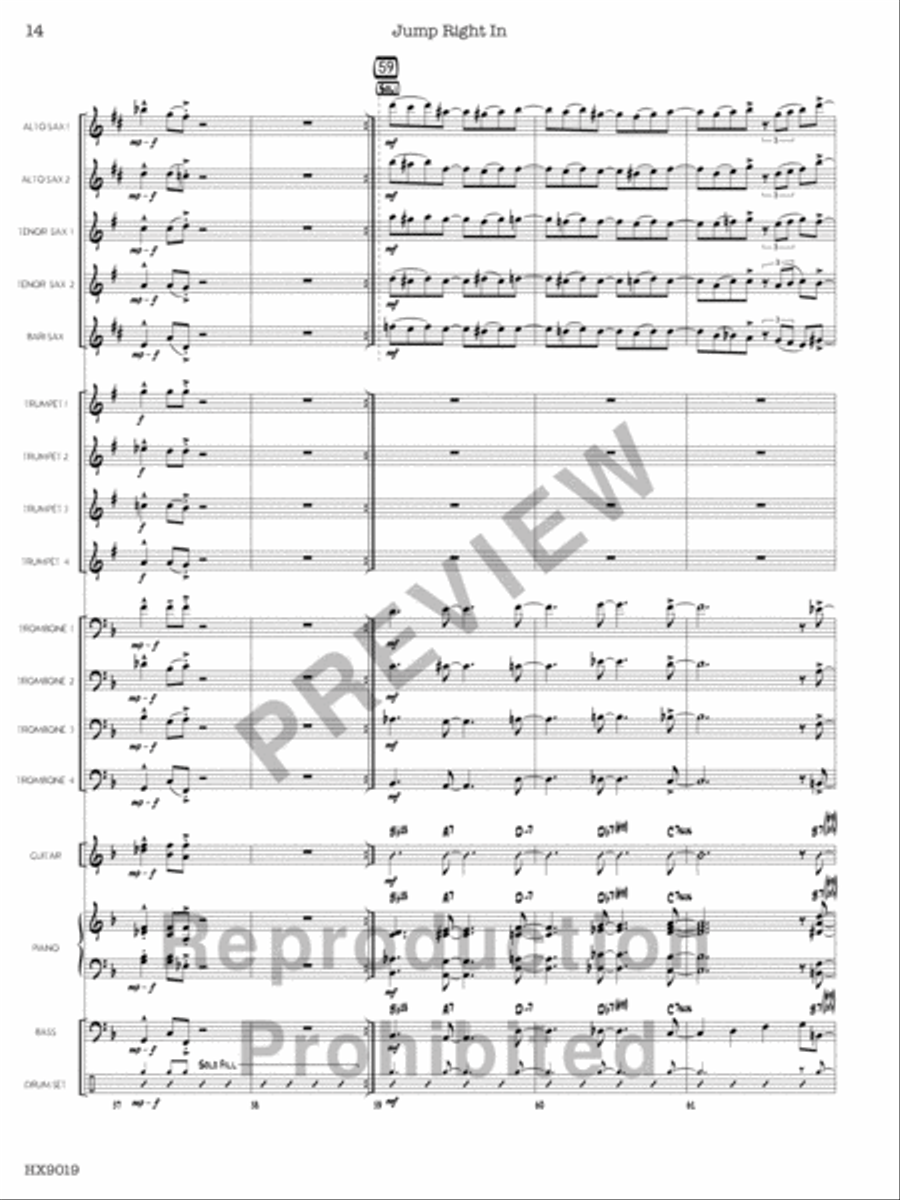 Jump Right In Jump Right In Jazz Ensemble scores gallery preview page 15
