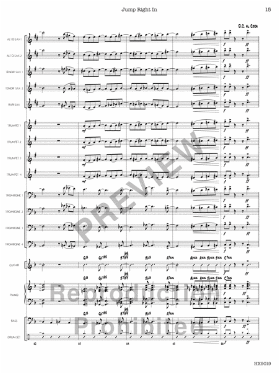 Jump Right In Jump Right In Jazz Ensemble scores gallery preview page 16