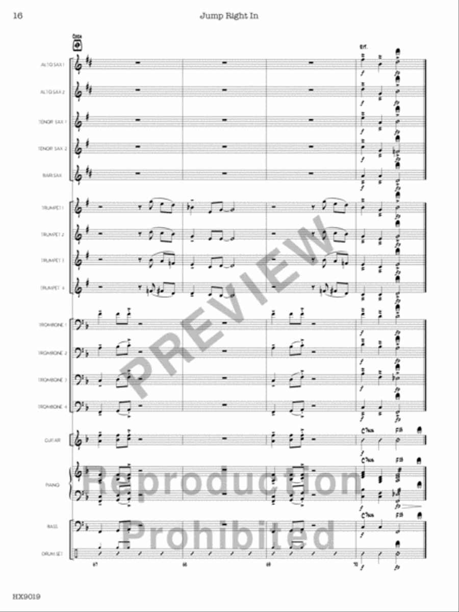 Jump Right In Jump Right In Jazz Ensemble scores gallery preview page 17
