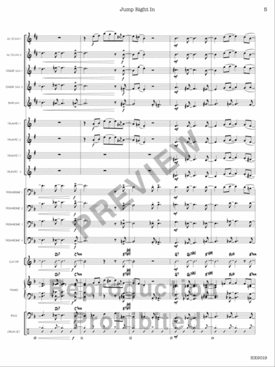 Jump Right In Jump Right In Jazz Ensemble scores gallery preview page 6