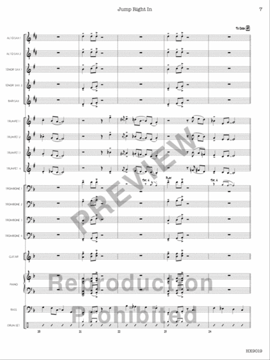 Jump Right In Jump Right In Jazz Ensemble scores gallery preview page 8