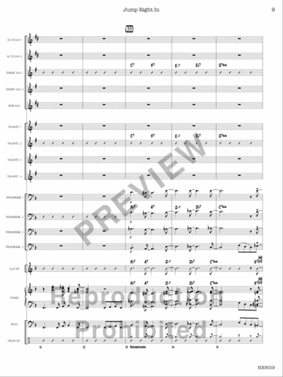 Jump Right In Jump Right In Jazz Ensemble scores gallery preview page 10
