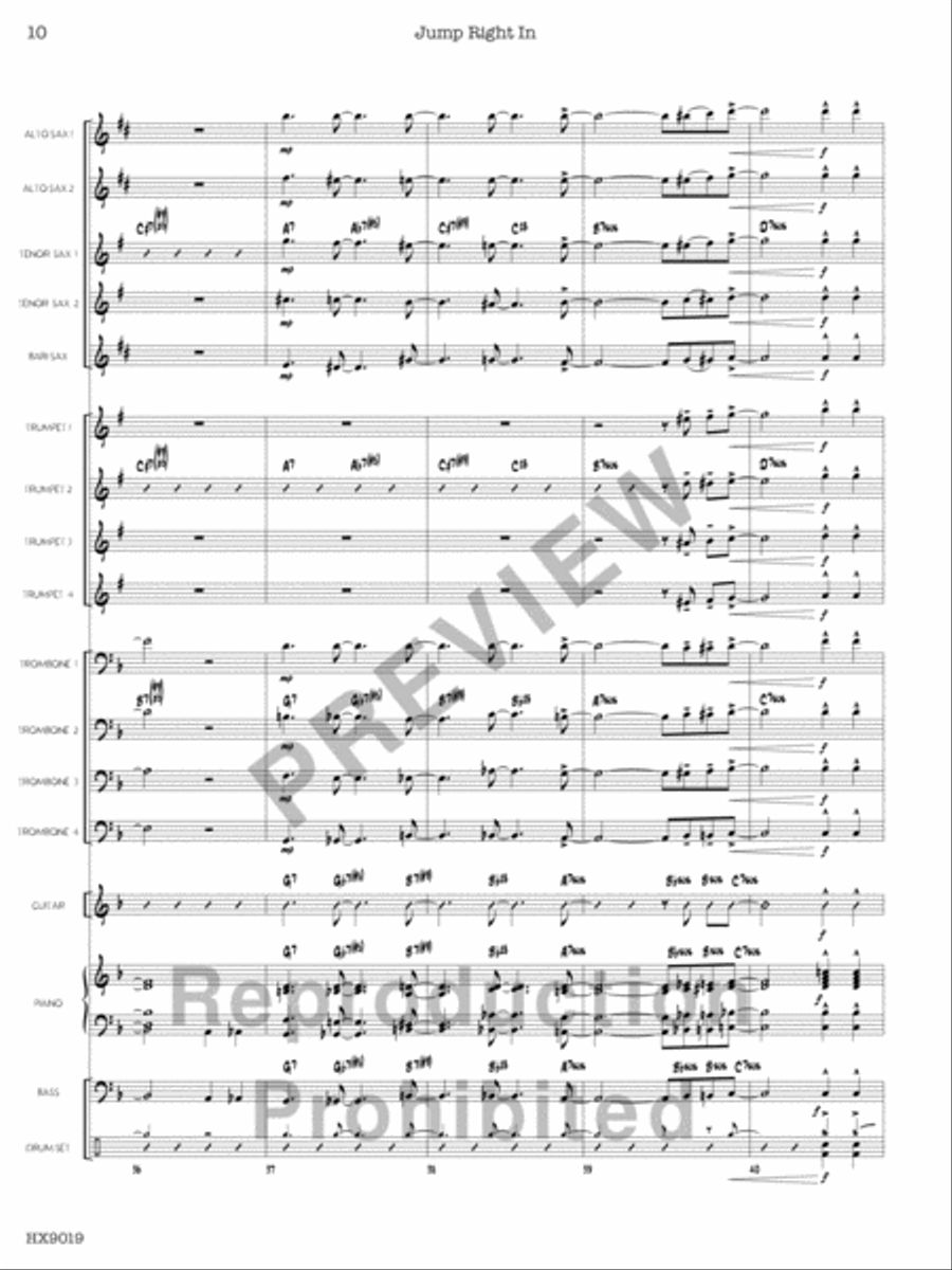 Jump Right In Jump Right In Jazz Ensemble scores gallery preview page 11