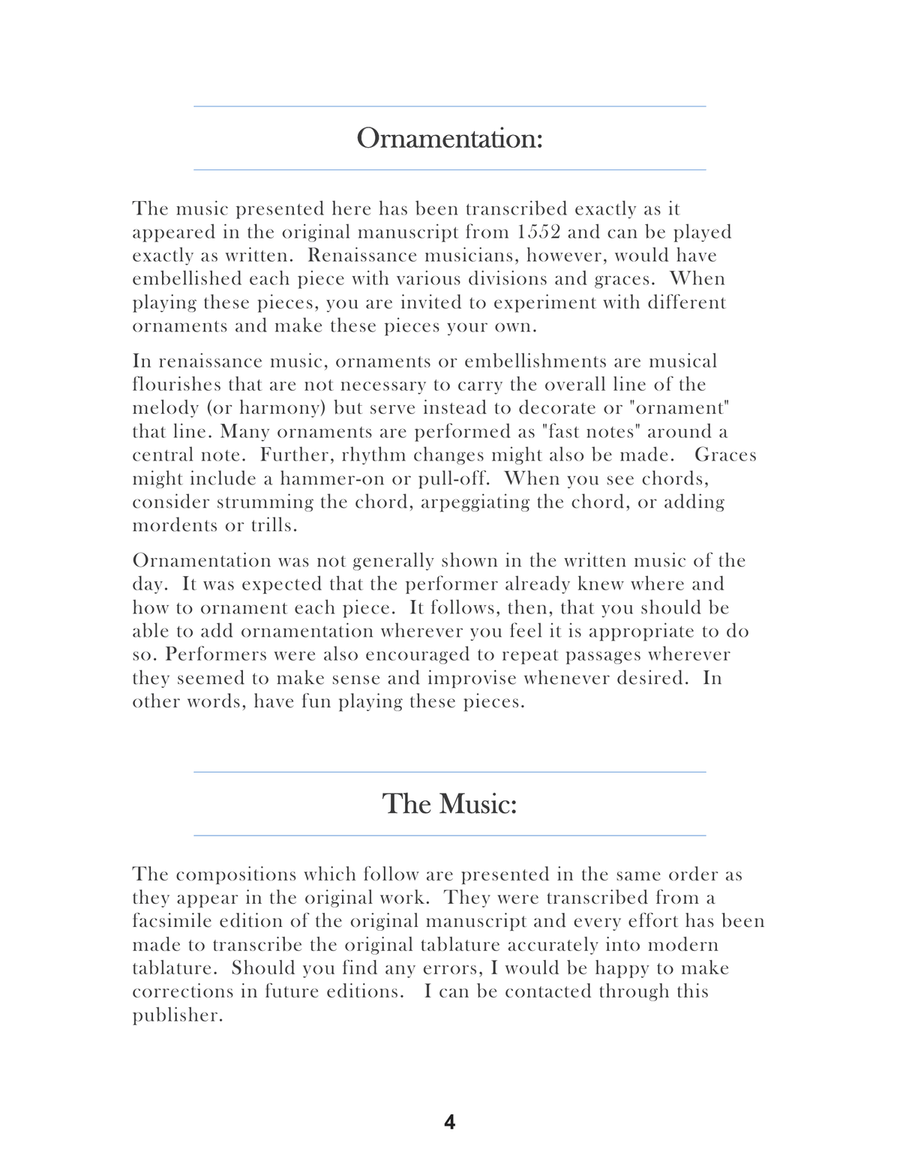 Guillaume Morlaye Fourth Book of Tablature For Baritone Ukulele Baritone Ukulele scores gallery preview page 6
