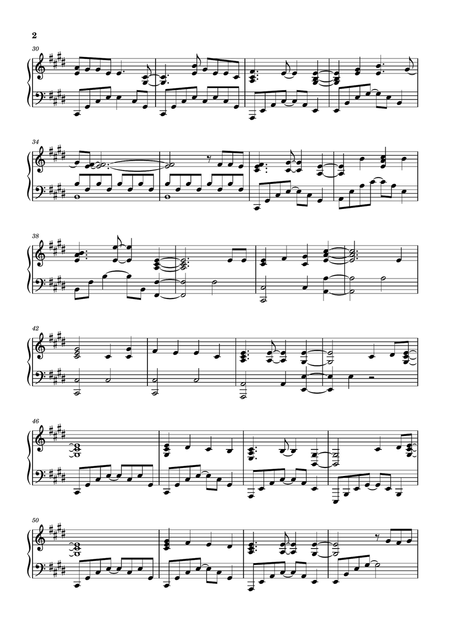Slow Dancing In A Burning Room Piano Solo scores gallery preview page 2