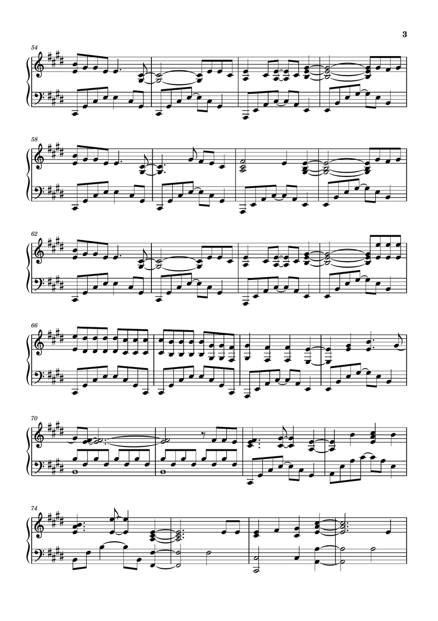 Slow Dancing In A Burning Room Piano Solo scores gallery preview page 3