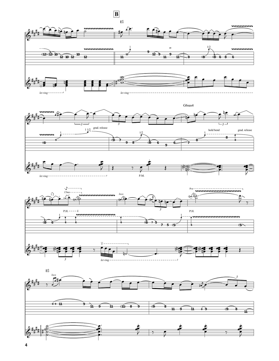 Sandman Cloud Mist Sandman Cloud Mist Guitar Tablature scores gallery preview page 4