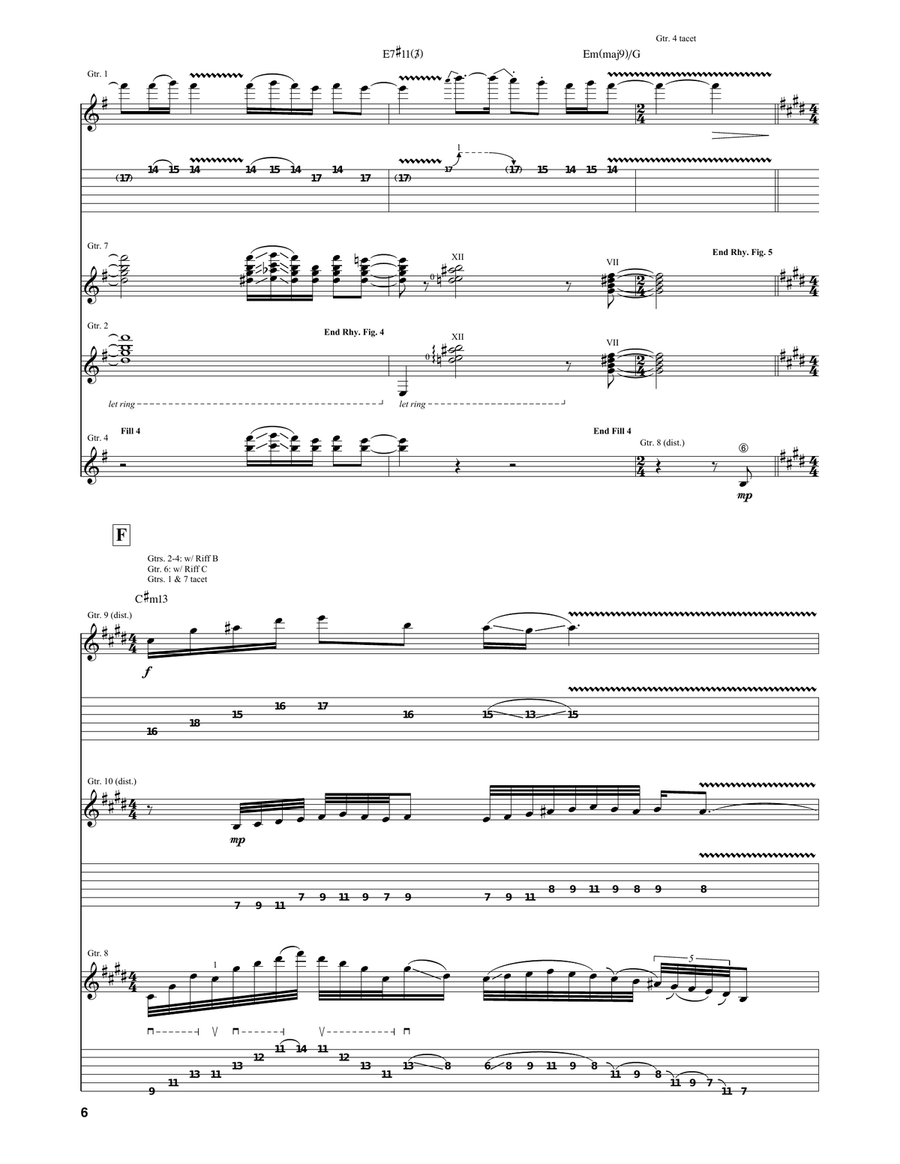 Little Pretty Little Pretty Guitar Tablature scores gallery preview page 6