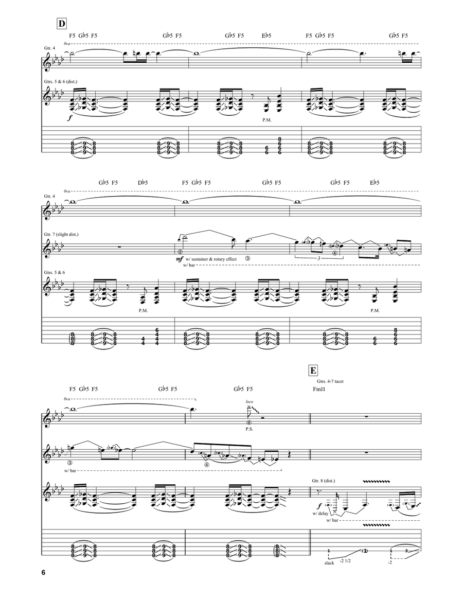 Zeus In Chains Zeus In Chains Guitar Tablature scores gallery preview page 6