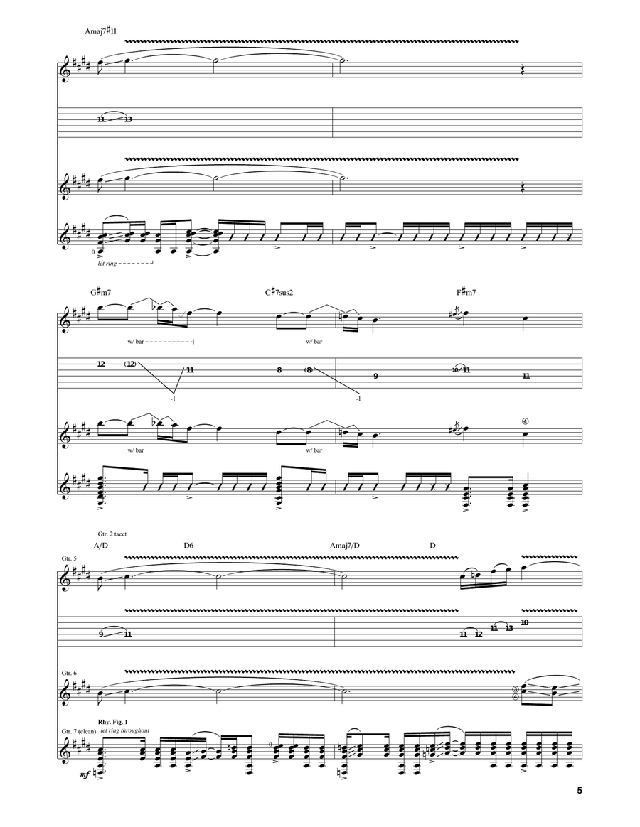 Apollo In Color Apollo In Color Guitar Tablature scores gallery preview page 5