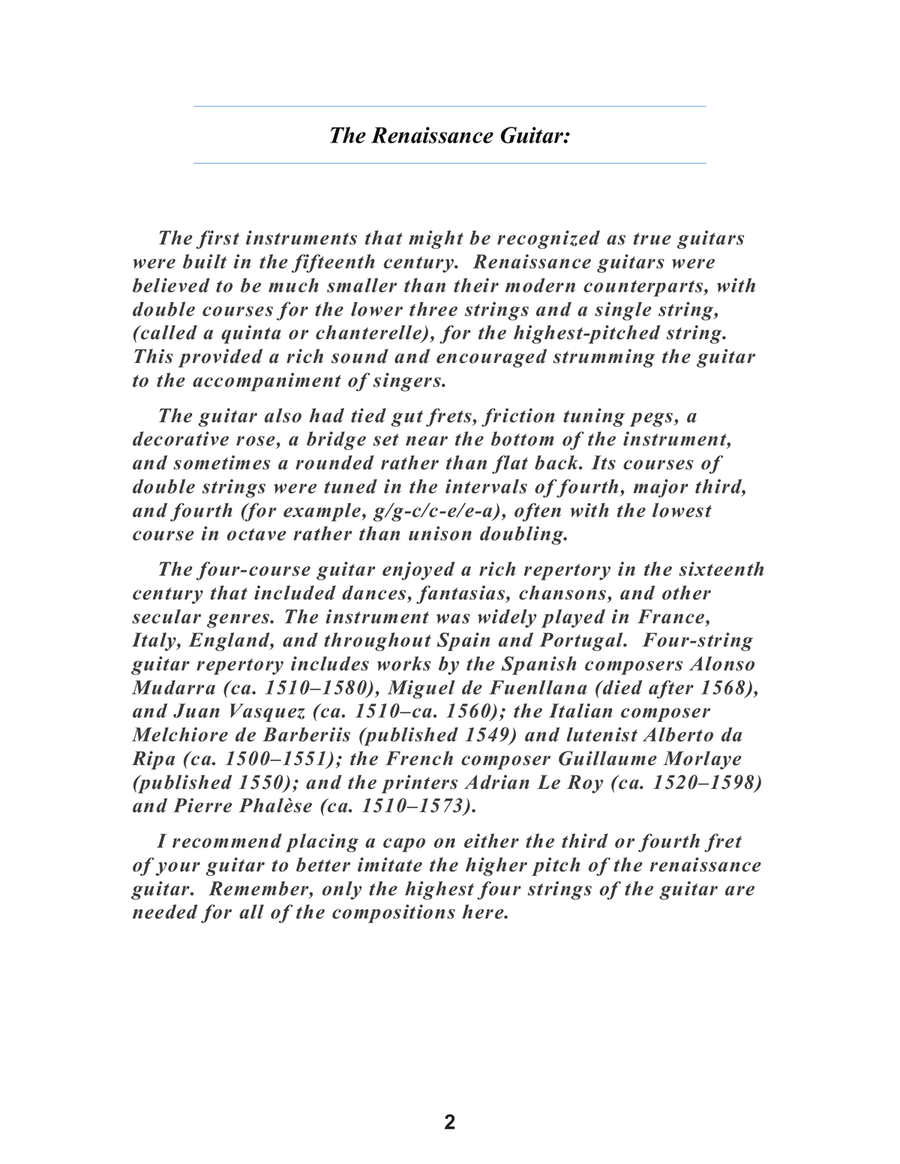 The Renaissance Lute: Compositions For Low G Ukulele and Other Four Course Instruments Lute scores gallery preview page 5