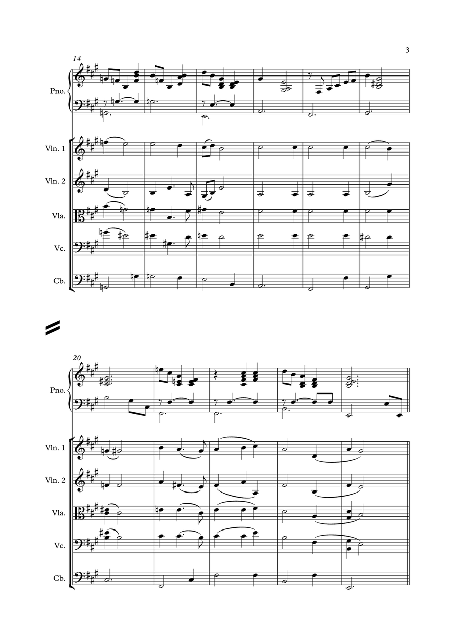 Walz No.1 Walz No.1 Chamber Orchestra scores gallery preview page 5