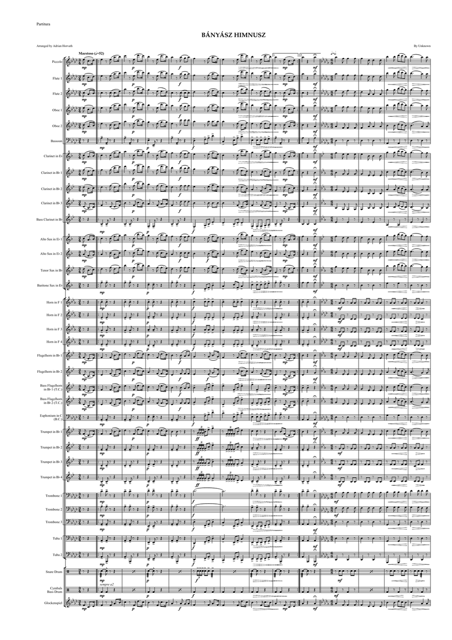 Anthem of Miners Concert Band scores gallery preview page 3