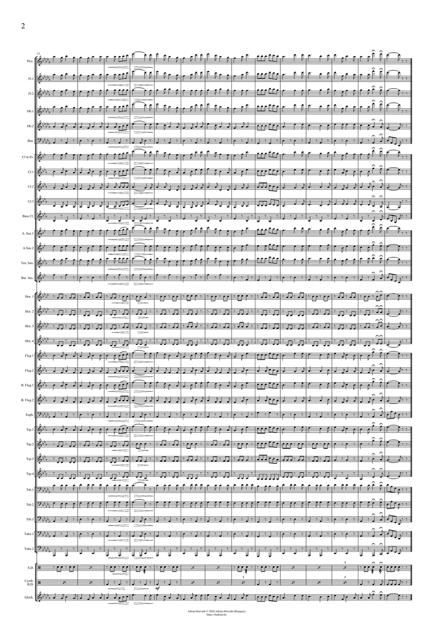 Anthem of Miners Concert Band scores gallery preview page 4