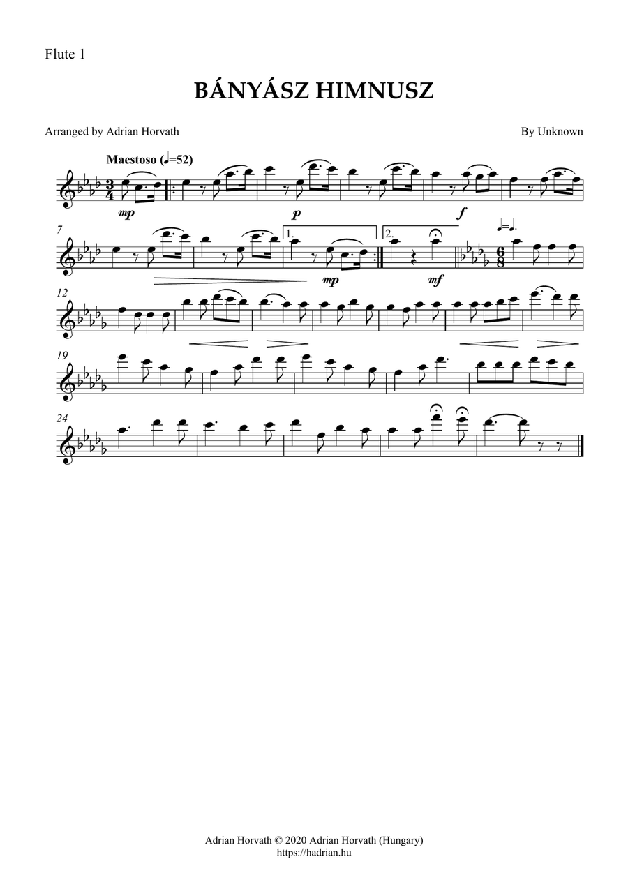 Anthem of Miners Concert Band scores gallery preview page 6