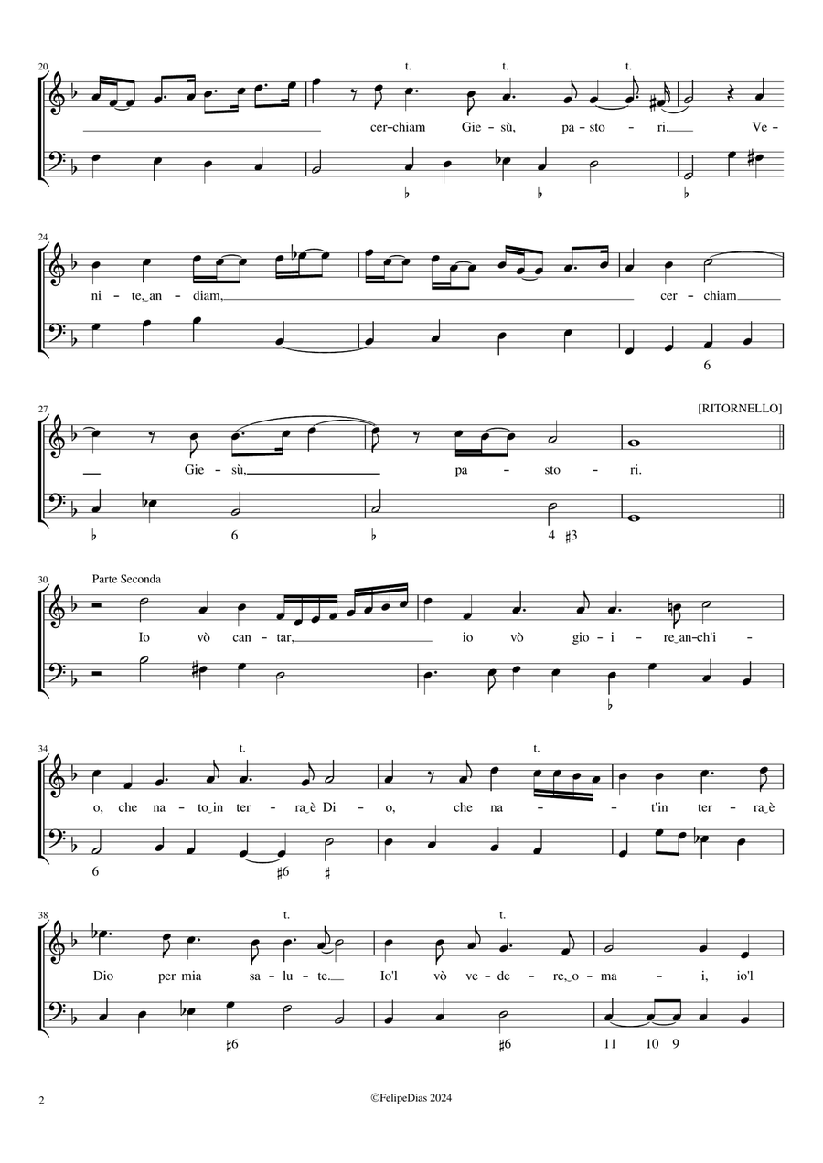 O che nuovo stupor O che nuovo stupor Voice Solo scores gallery preview page 2