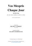 Vos Mépris Chaque Jour (Initial Ritornello) - Score Only