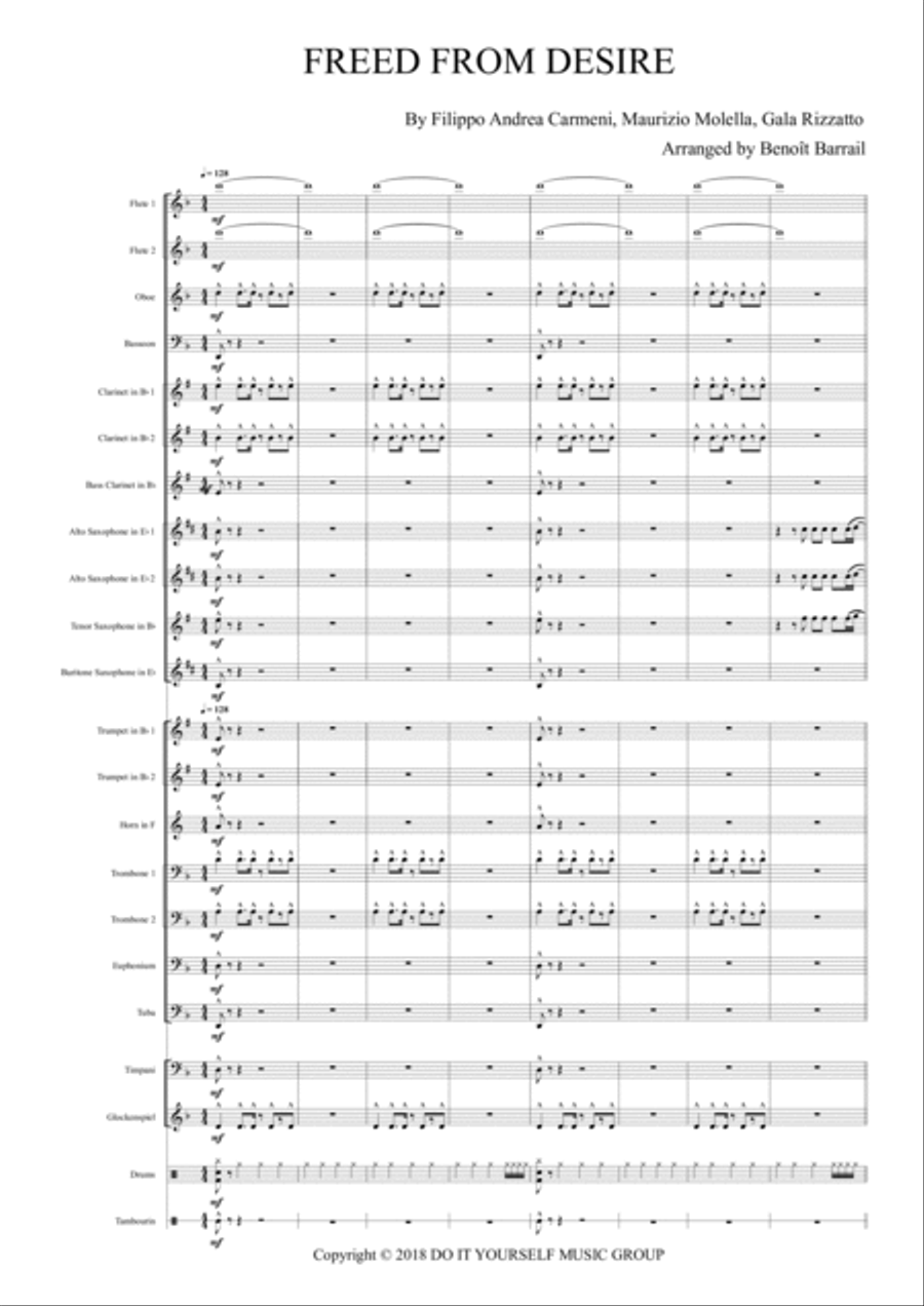 Freed From Desire Concert Band scores gallery preview page 5