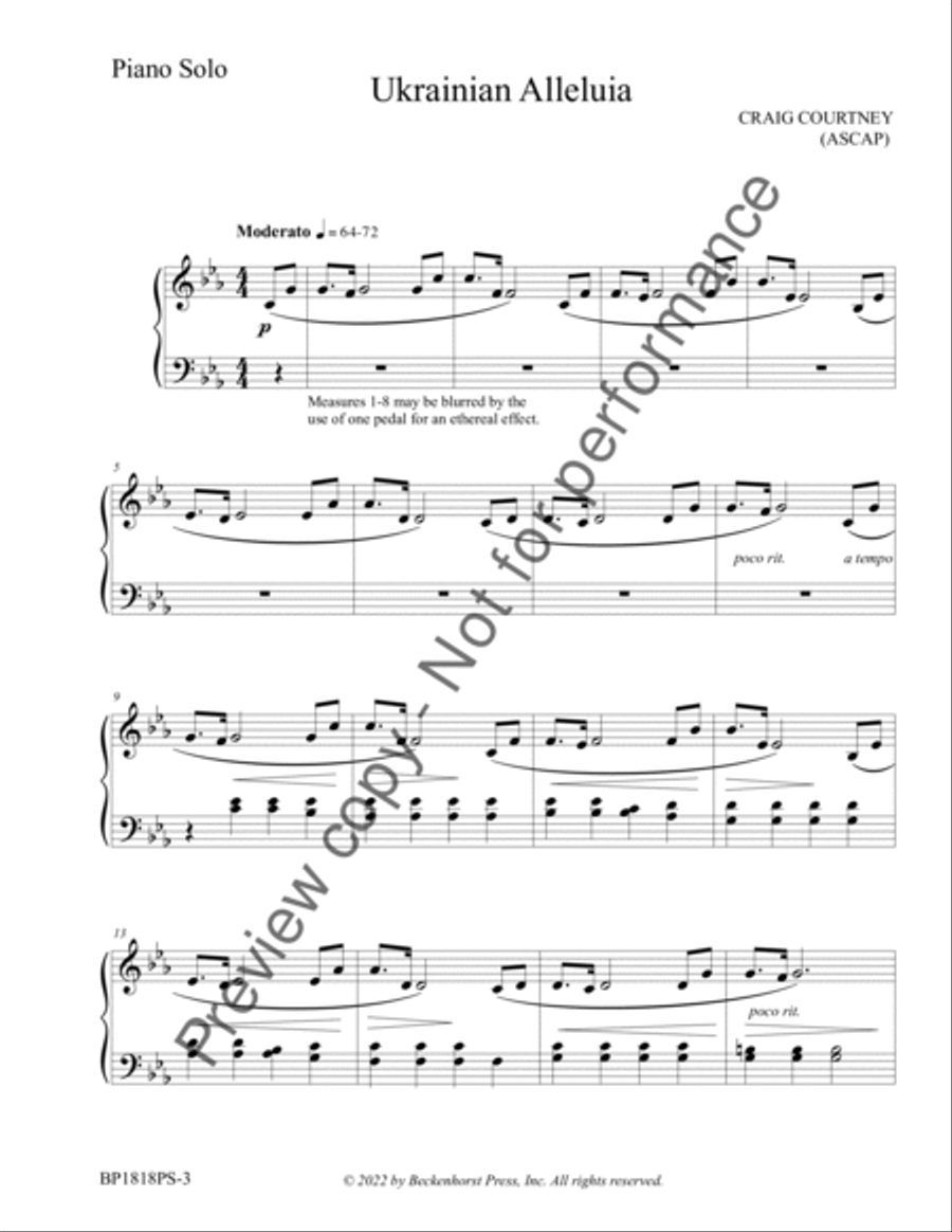 Ukrainian Alleluia - Piano Solo Piano Solo scores gallery preview page 4