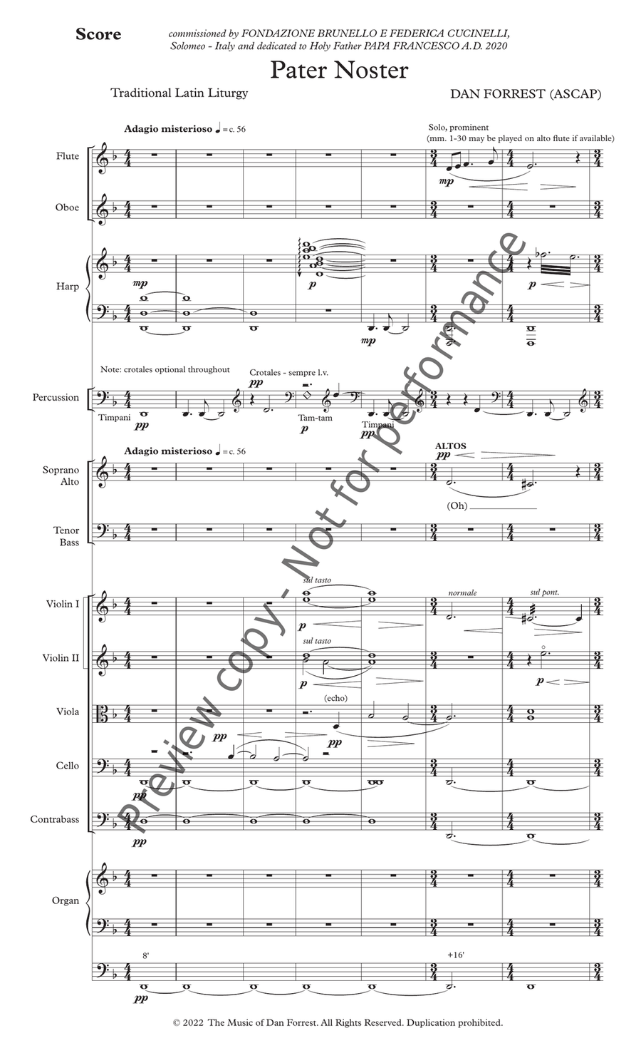 Pater Noster - orchestra and organ Orchestra scores gallery preview page 4