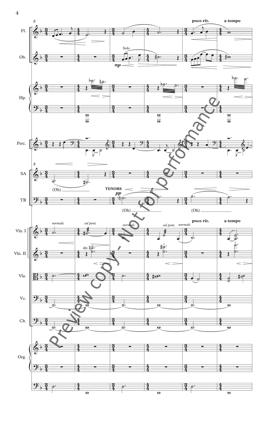 Pater Noster - orchestra and organ Orchestra scores gallery preview page 5