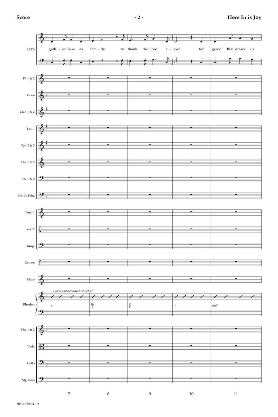 Here In is Joy - Orchestral Score and Parts Orchestra scores gallery preview page 4