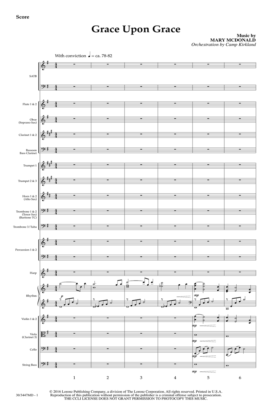 Grace Upon Grace - Orchestral Score and Parts Orchestra scores gallery preview page 3