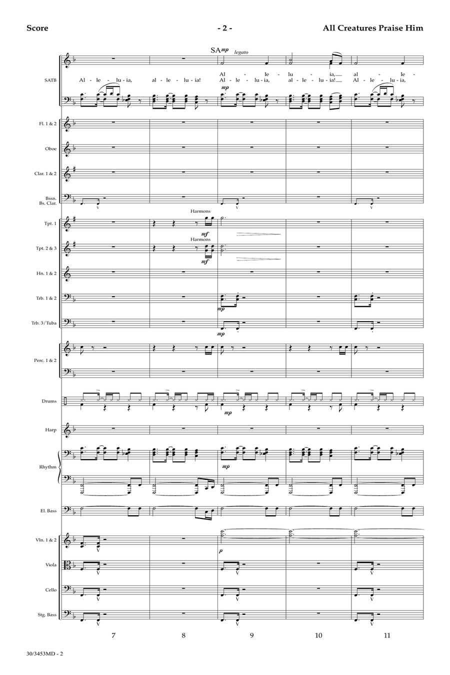 All Creatures Praise Him - Orchestral Score and Parts Orchestra scores gallery preview page 4