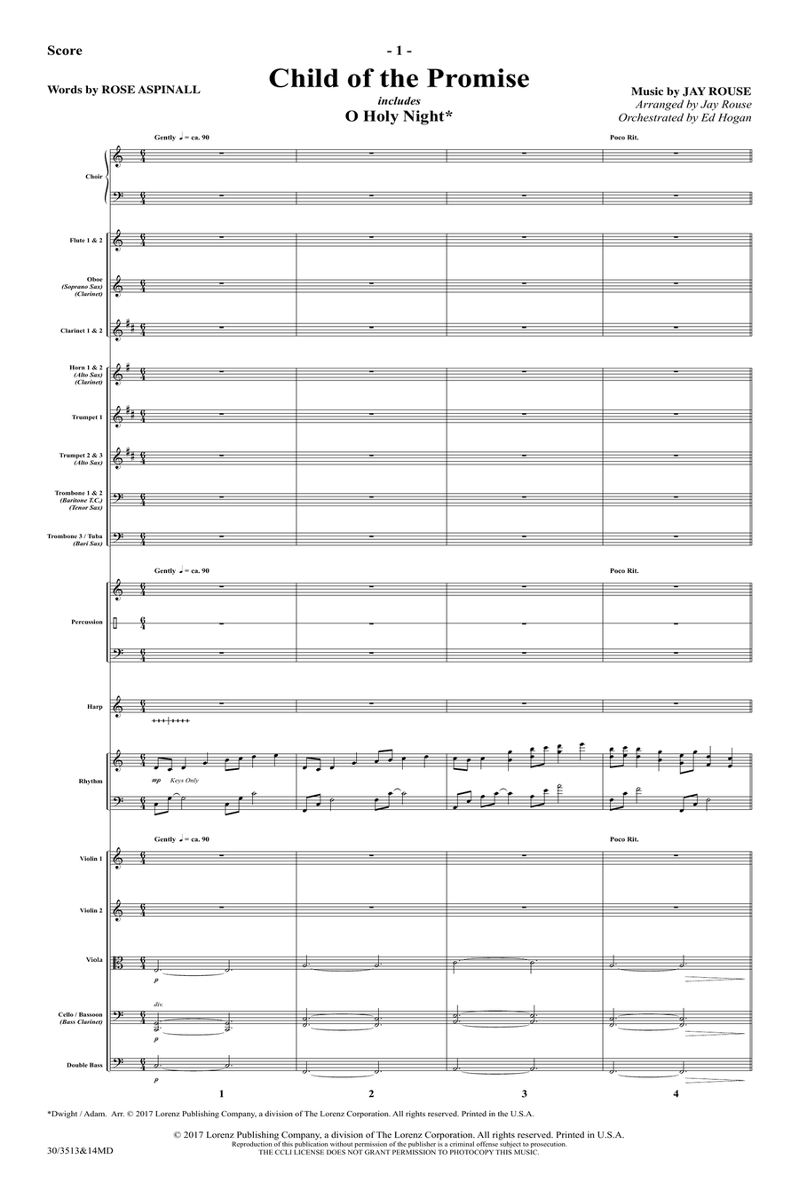 Child of the Promise - Orchestral Score and Parts Conductor Score scores gallery preview page 3