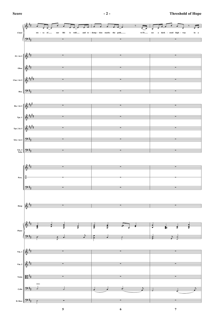 Threshold of Hope - Orchestral Score and Parts Full Orchestra scores gallery preview page 4