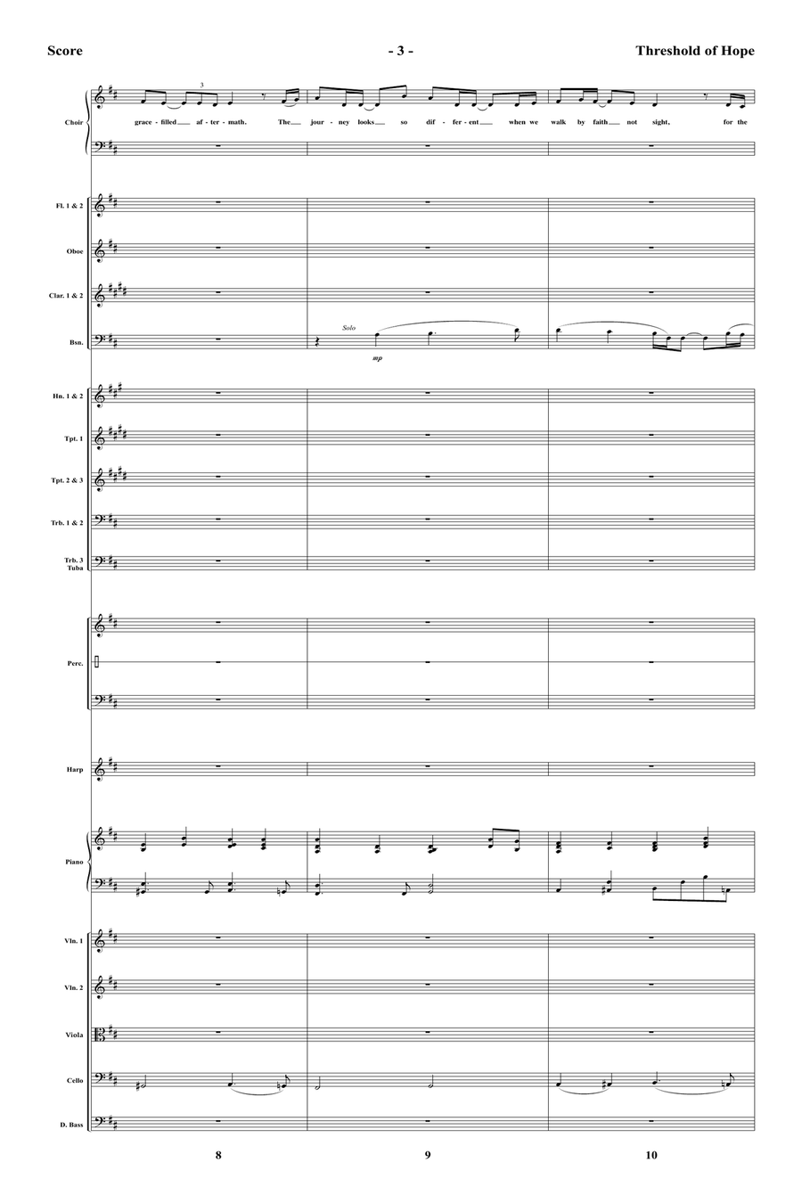 Threshold of Hope - Orchestral Score and Parts Full Orchestra scores gallery preview page 5