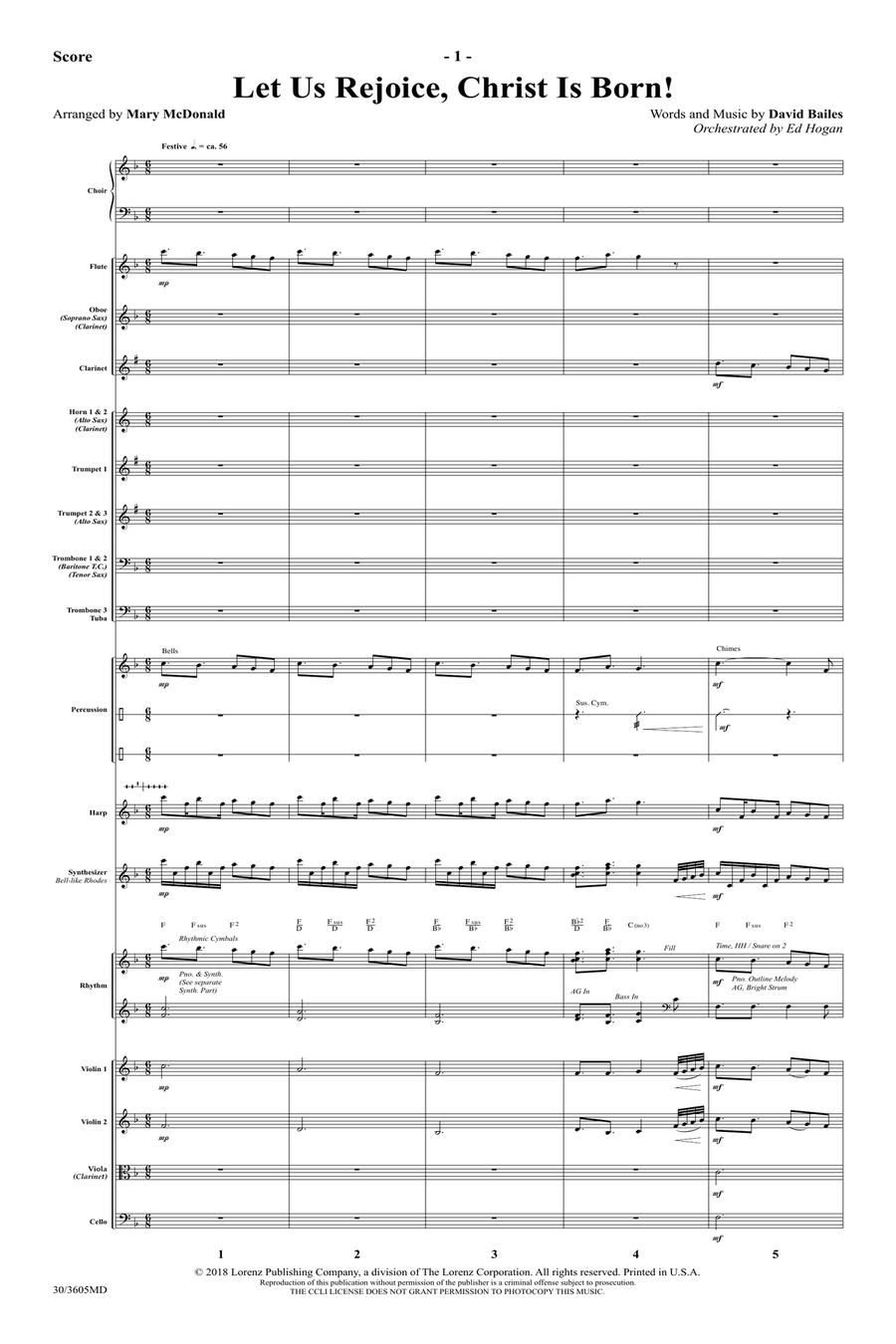 Let Us Rejoice, Christ is Born! - Orchestral Score and Parts Full Orchestra scores gallery preview page 3