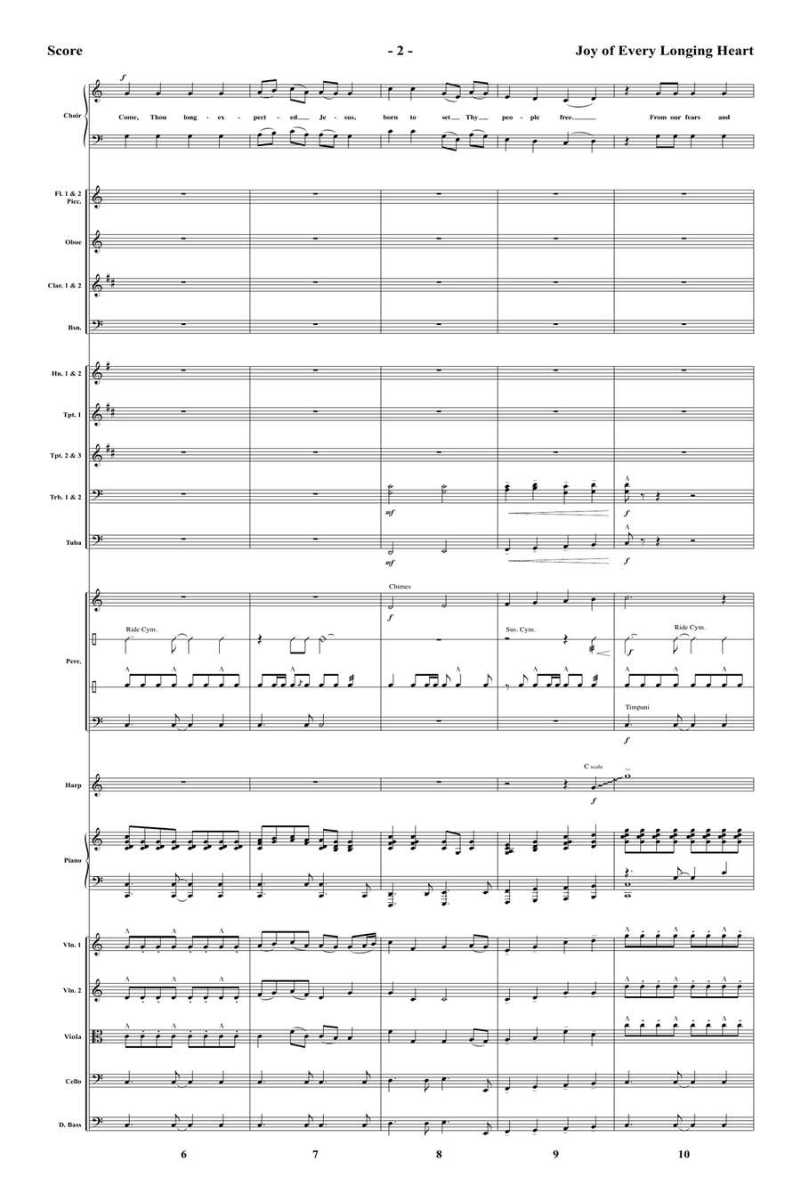 Joy of Every Longing Heart - Orchestral Score and Parts Full Orchestra scores gallery preview page 4