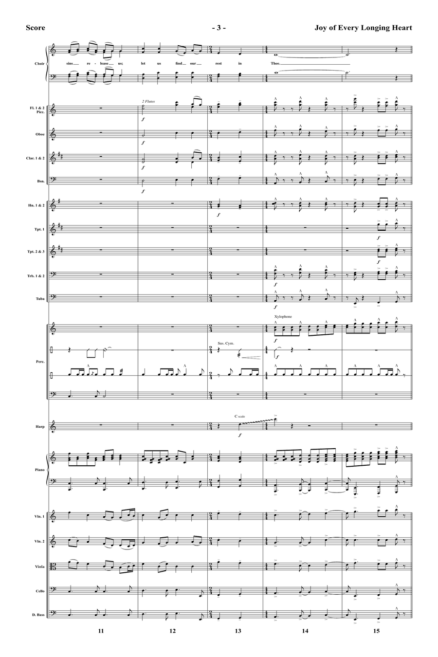 Joy of Every Longing Heart - Orchestral Score and Parts Full Orchestra scores gallery preview page 5