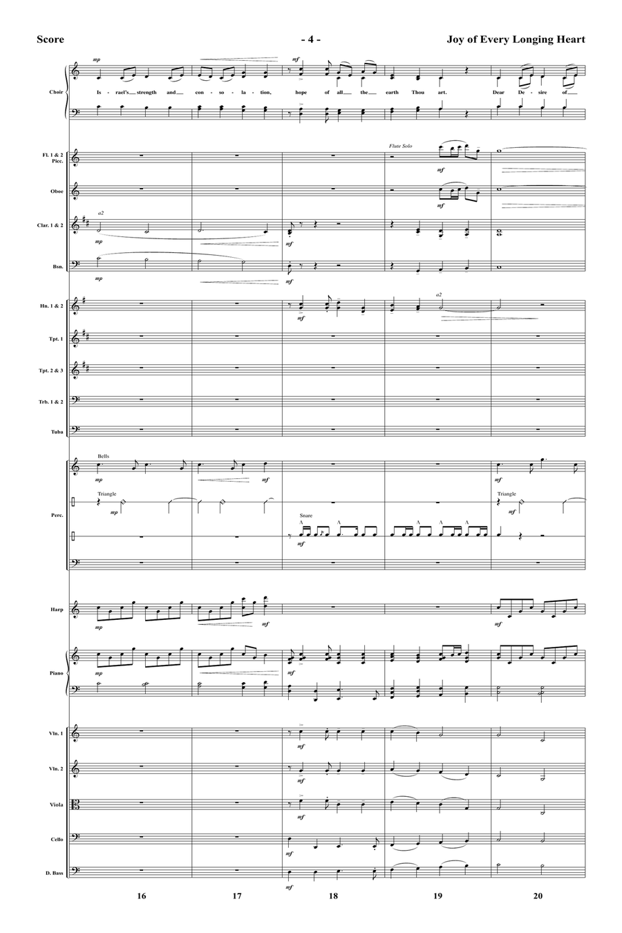 Joy of Every Longing Heart - Orchestral Score and Parts Full Orchestra scores gallery preview page 6
