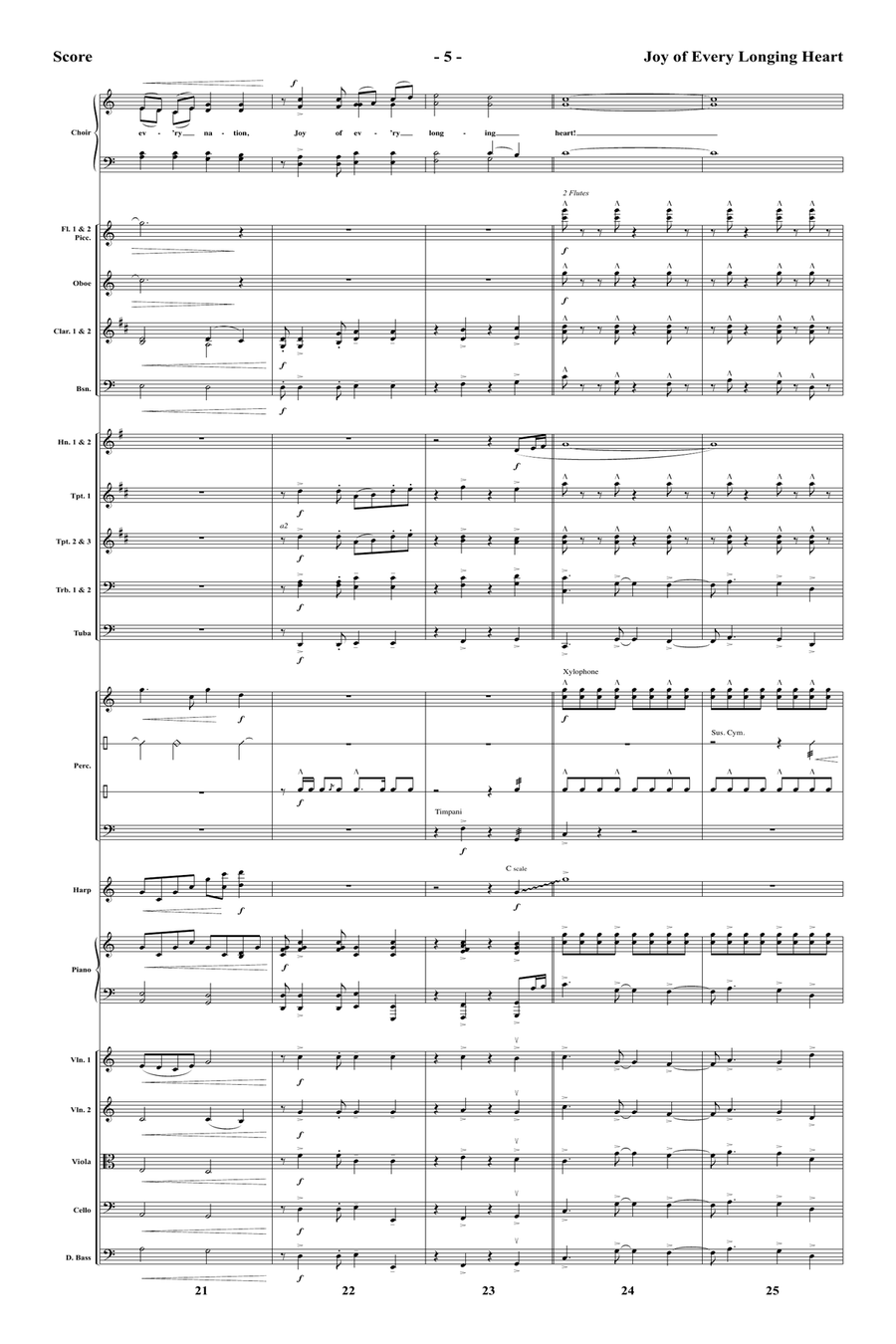 Joy of Every Longing Heart - Orchestral Score and Parts Full Orchestra scores gallery preview page 7