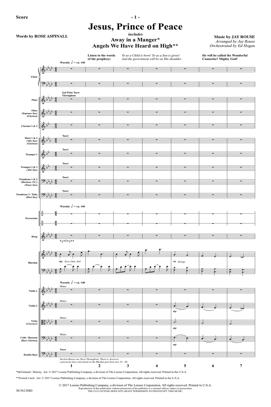 Jesus, Prince of Peace - Orchestral Score and Parts Score scores gallery preview page 3