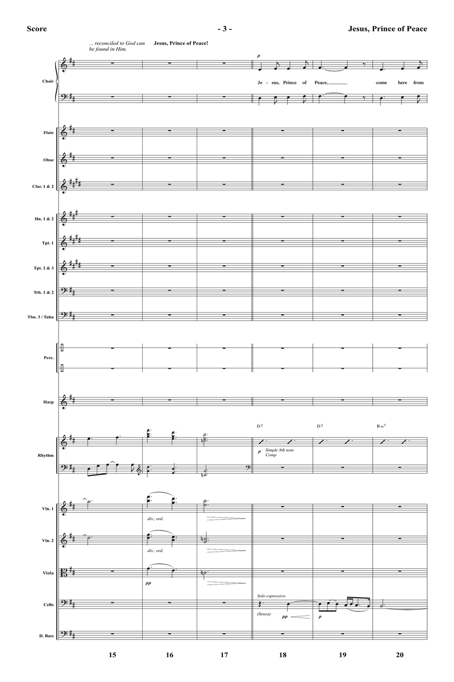 Jesus, Prince of Peace - Orchestral Score and Parts Score scores gallery preview page 5