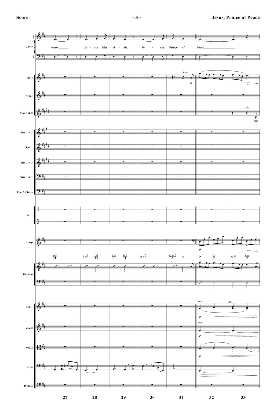 Jesus, Prince of Peace - Orchestral Score and Parts Score scores gallery preview page 7