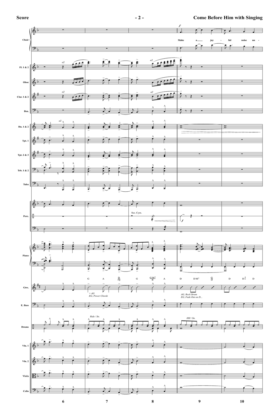 Come Before Him with Singing - Orchestral Score and Parts Full Orchestra scores gallery preview page 4