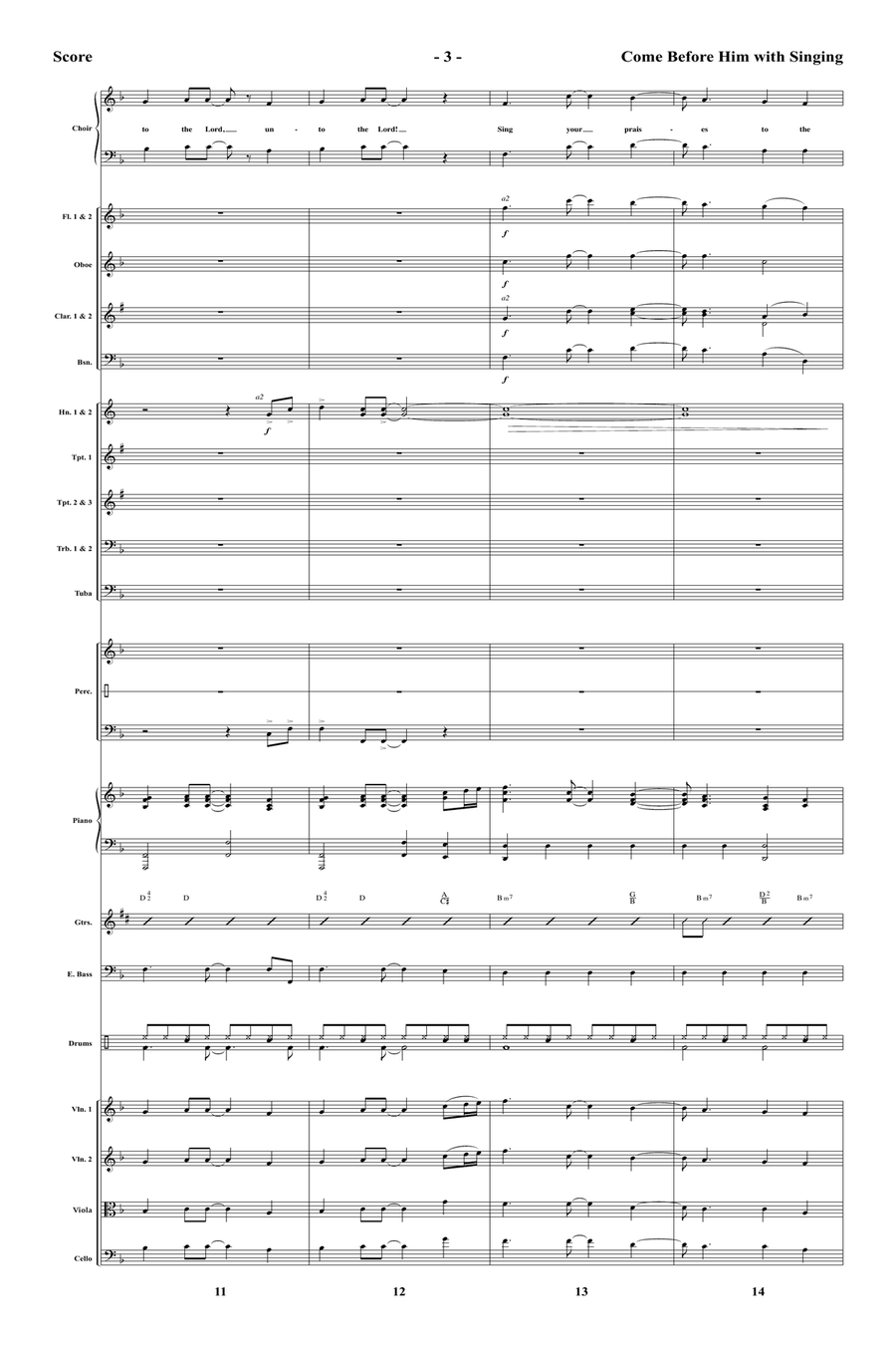 Come Before Him with Singing - Orchestral Score and Parts Full Orchestra scores gallery preview page 5