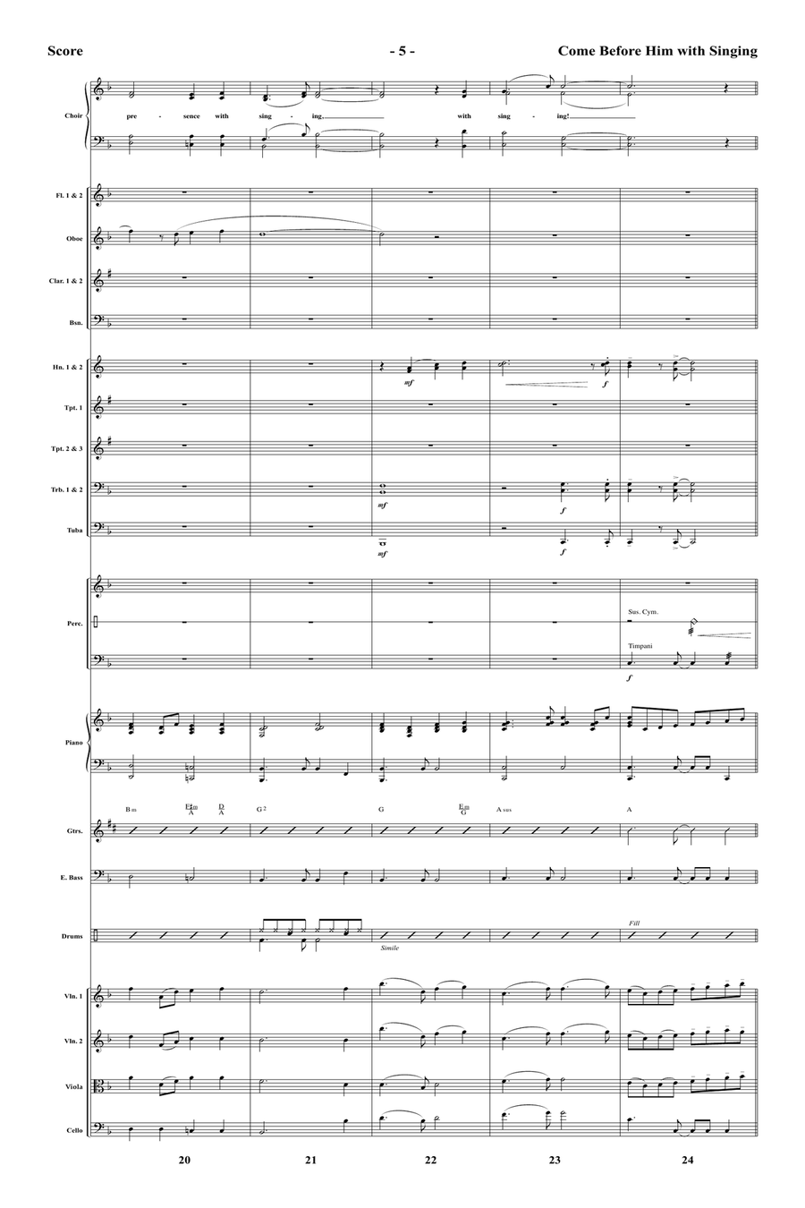 Come Before Him with Singing - Orchestral Score and Parts Full Orchestra scores gallery preview page 7