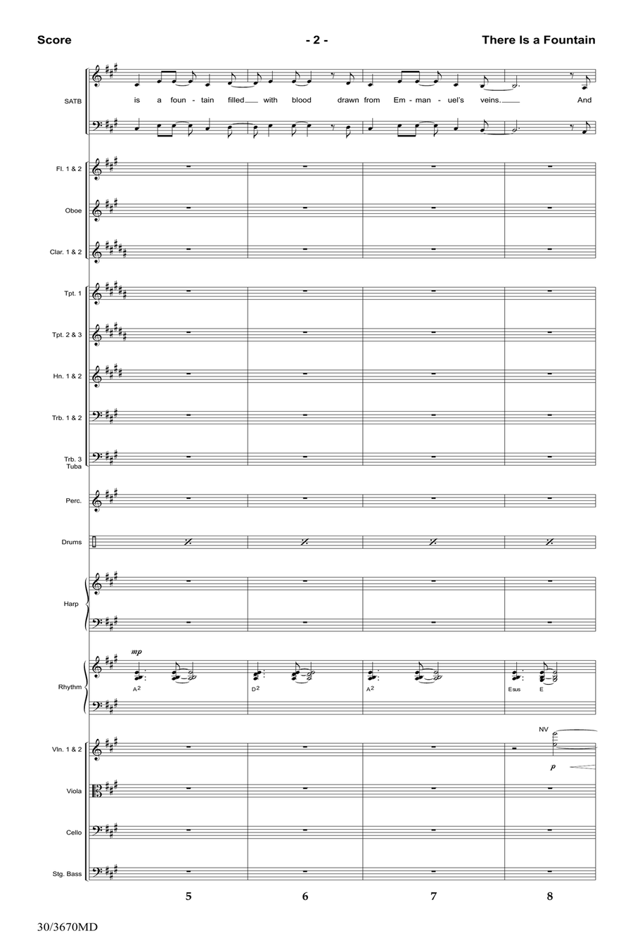 There Is a Fountain - Orchestral Score and Parts Full Orchestra scores gallery preview page 4