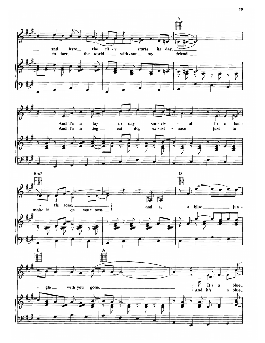 Blue Jungle Blue Jungle Piano, Vocal, Guitar scores gallery preview page 2
