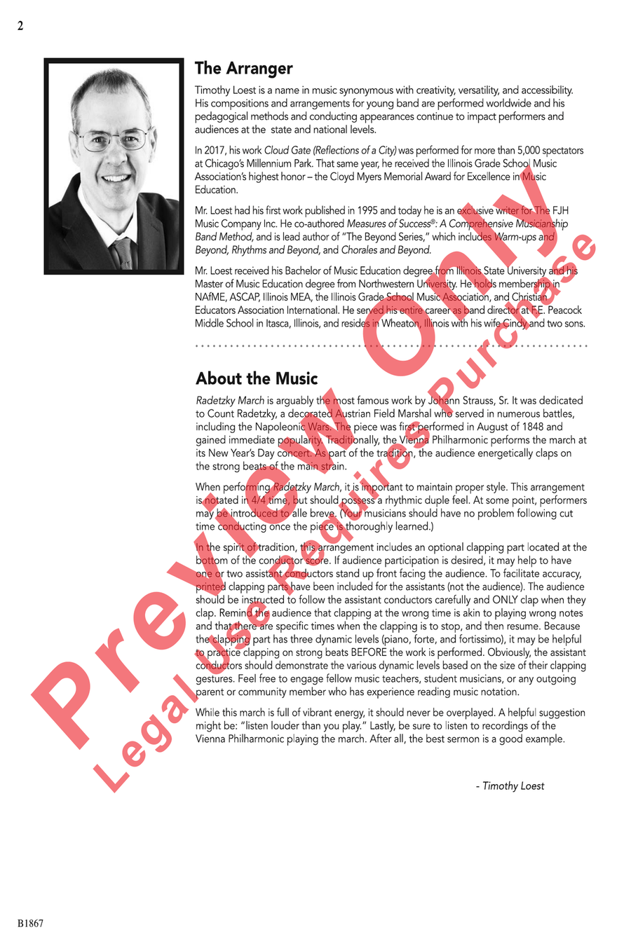 Radetzky March Radetzky March Concert Band scores gallery preview page 2