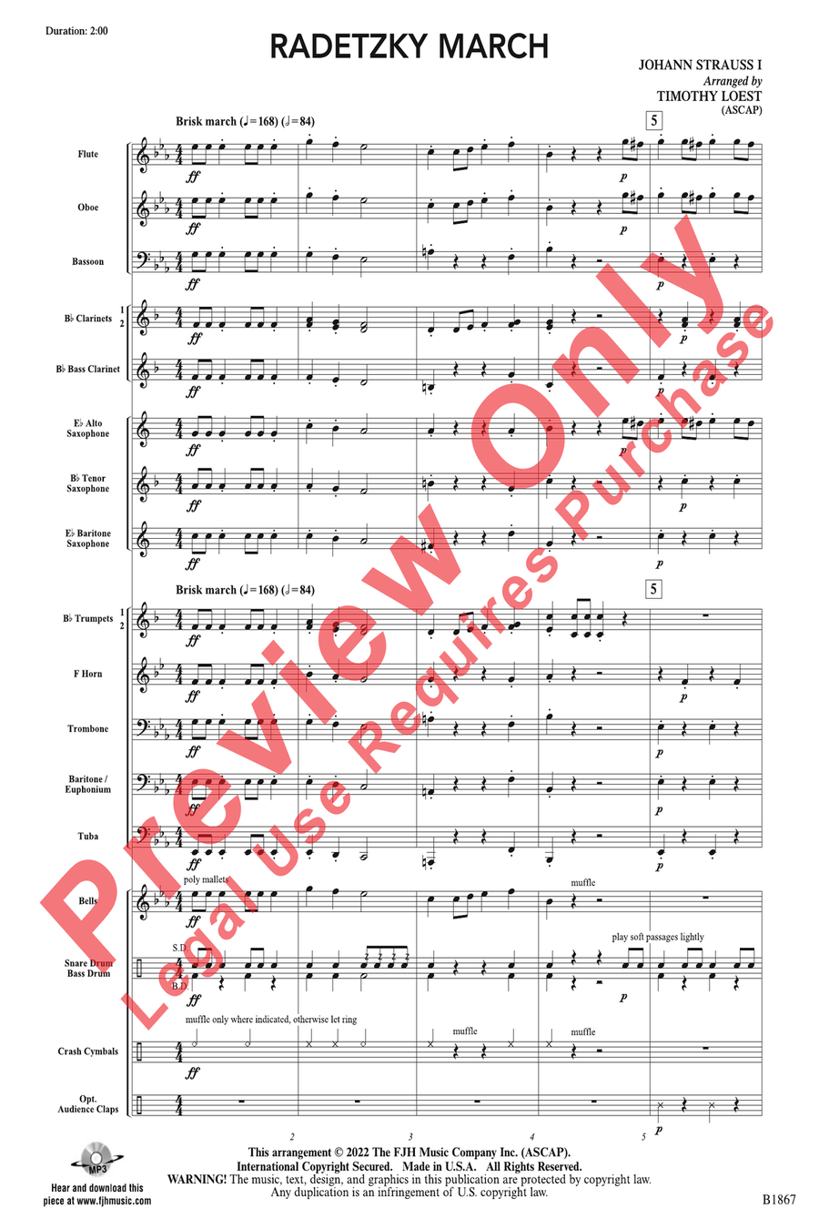 Radetzky March Radetzky March Concert Band scores gallery preview page 3