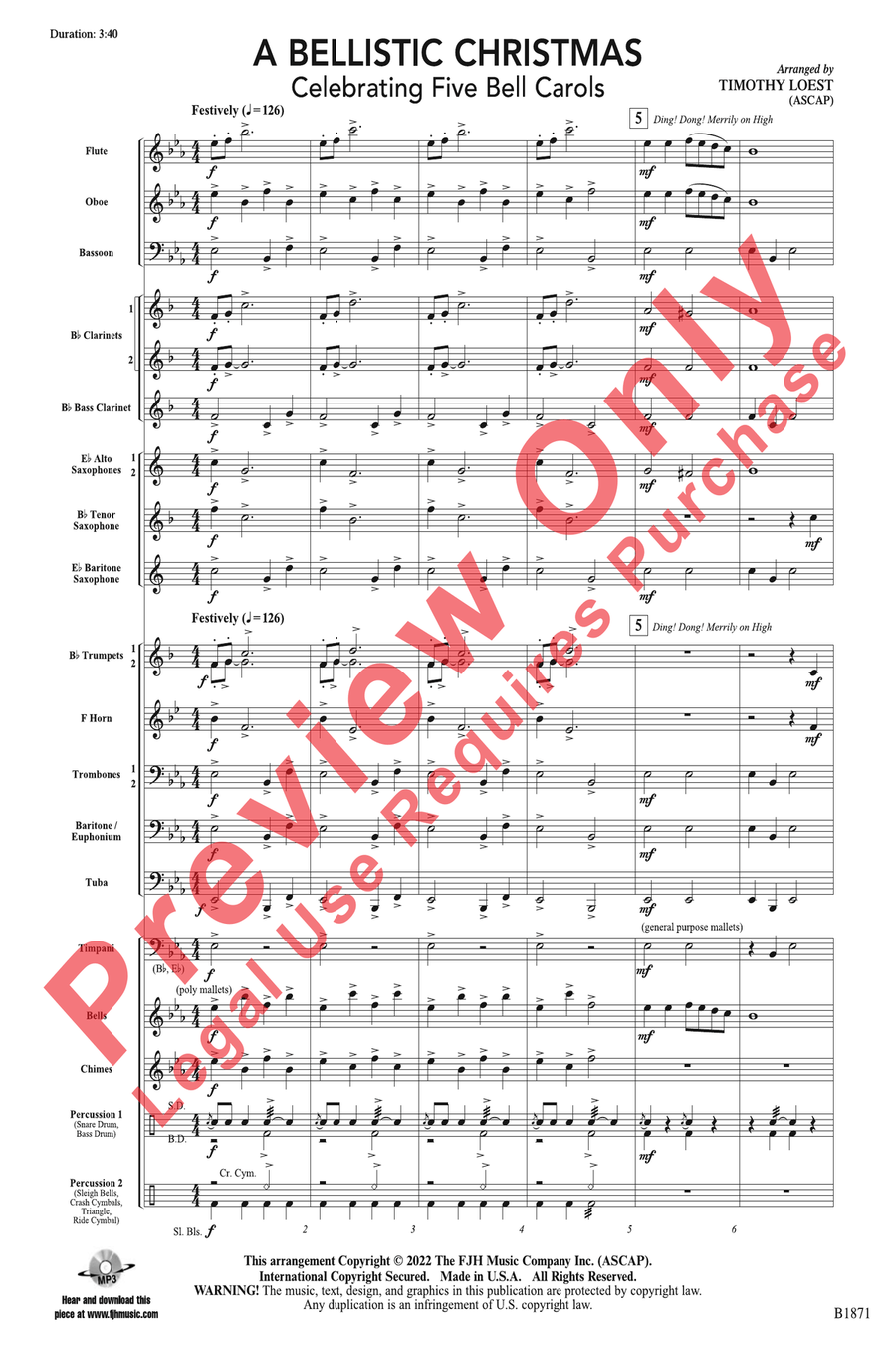 A Bellistic Christmas A Bellistic Christmas Concert Band scores gallery preview page 3